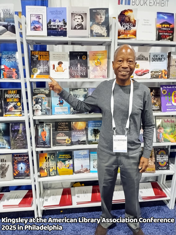 Kingsley at the American Library Association Convention 2025 in Philadelphia, PA